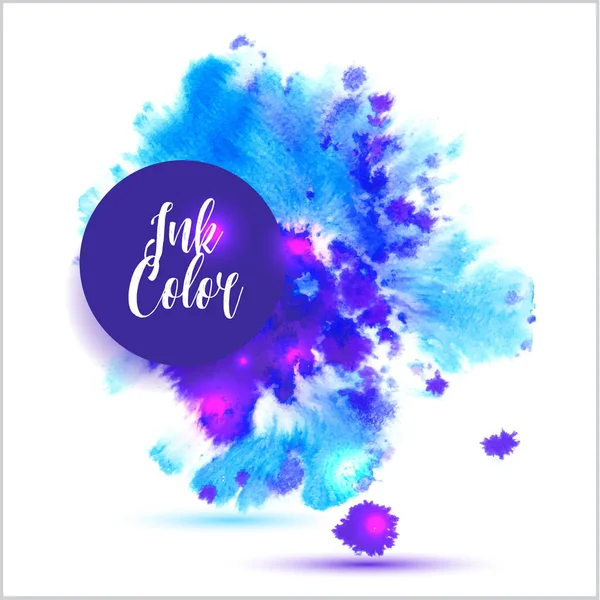 Плесень с водяными красками синего и фиолетового цвета — стоковый вектор