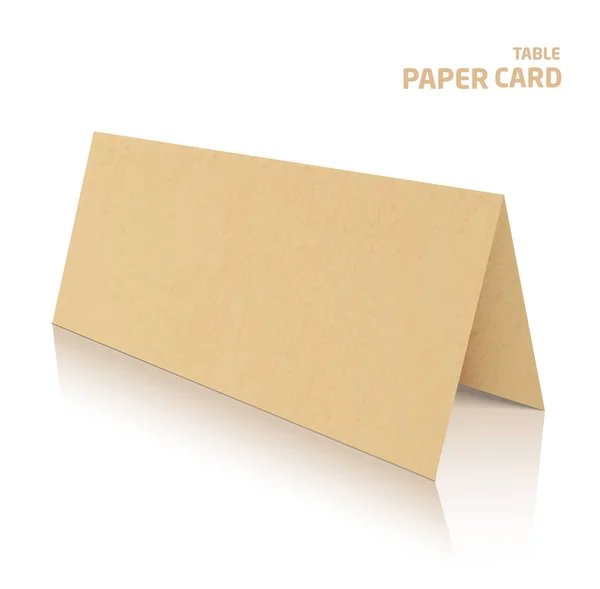 Tabela 3D papercraft karty izolowane na szarym tle. — Wektor stockowy