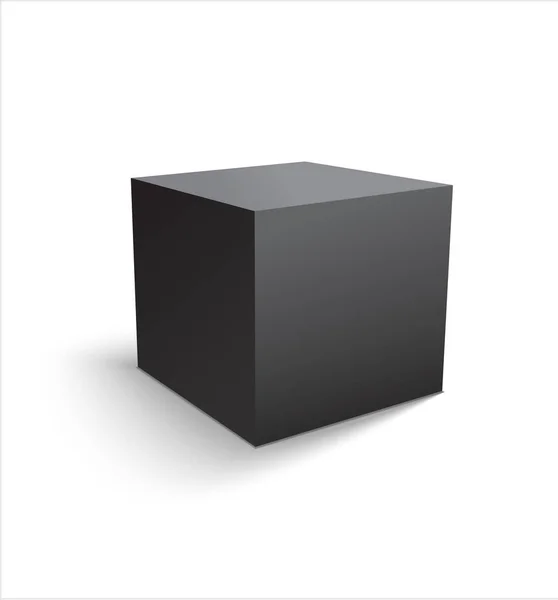 Boîte icône noire. Modèle pour votre conception. illustration . — Image vectorielle