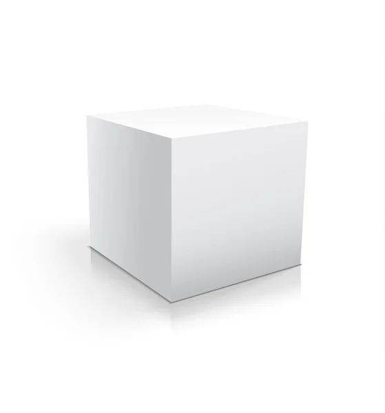 상자 흰색 아이콘입니다. 설계를 위한 템플릿. — 스톡 벡터