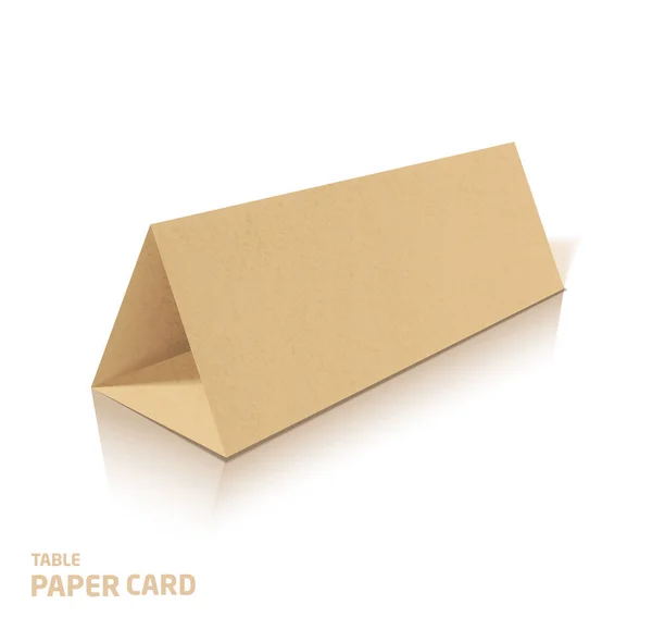 Mockup de brochura em papel triplo em branco. 3d vetor ilustração na cor . — Vetor de Stock