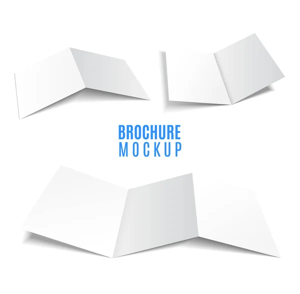 Magazine, boekje, briefkaart, flyer, Business 3D-kaart of brochure mockup sjabloon set geïsoleerd op wit. — Stockvector