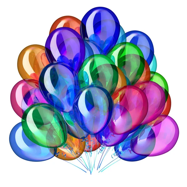 Balões Festa Coloridos Decoração Aniversário Multicolorido Bando Balões Hélio Cores — Fotografia de Stock