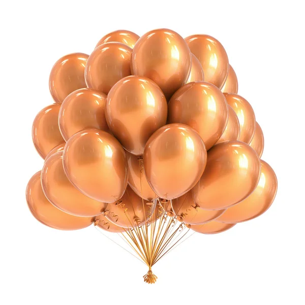 Parti Balonları Altın Doğum Günü Dekorasyon Lüks Helyum Balon Grup — Stok fotoğraf