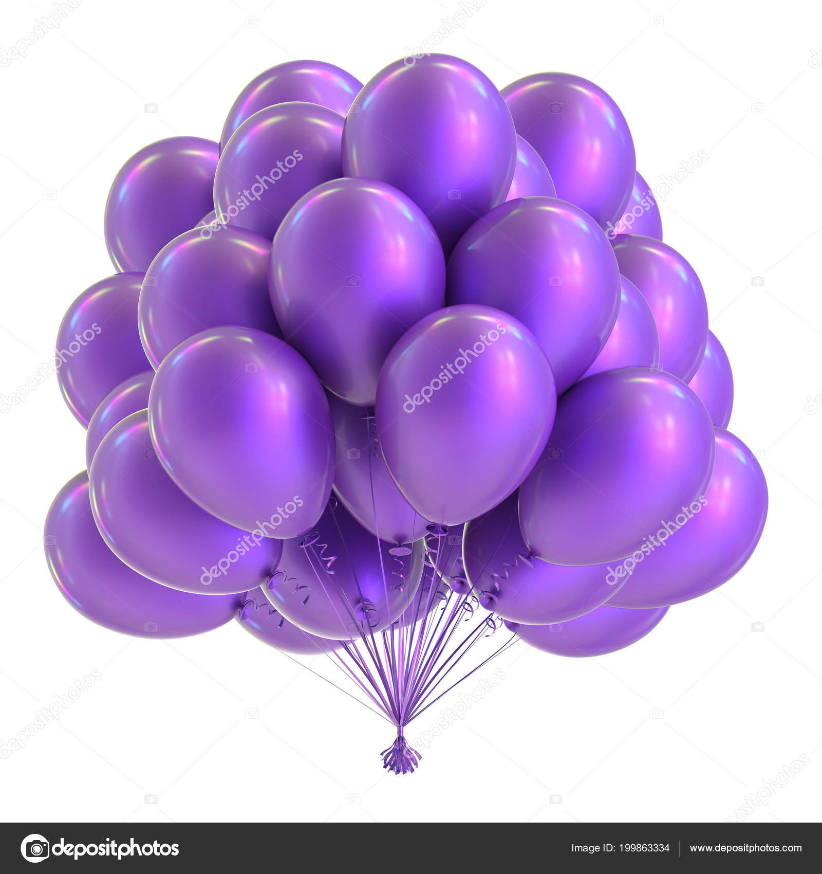 Ballons à l'hélium violets décoration d'anniversaire décoration de Fête  Ballon