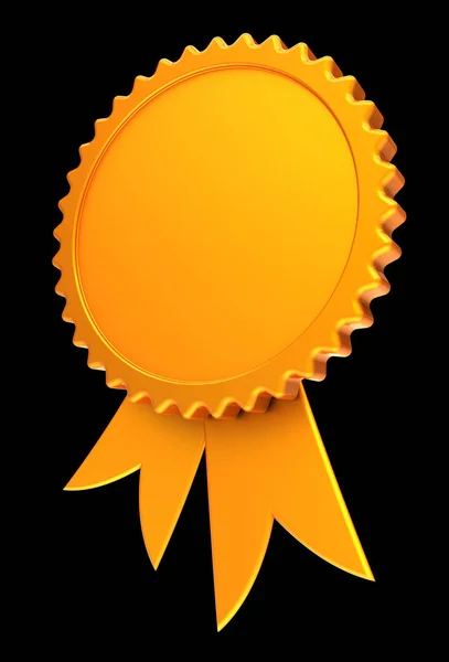 Нагорода Стрічка Золота Порожня Медальна Розетка Досягнення Кращого Значка Переможця — стокове фото