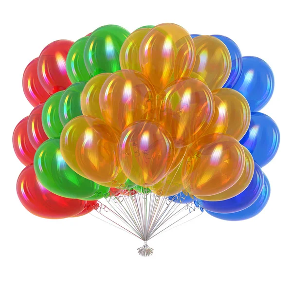 Luftballons Bunter Strauß Alles Gute Zum Geburtstag Urlaub Party Dekoration — Stockfoto