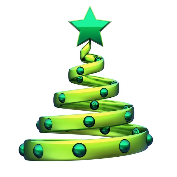 Vánoční Stromeček Stylizované Dekorace Zelené Nový Rok Eve Abstraktní Jedle — Stock fotografie