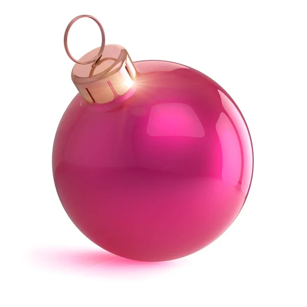 Різдвяний Куля Рожевий Блискучий Декор Щасливий Новий Рік Розчинний Блискучий — стокове фото