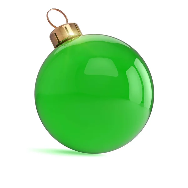 Bola Navidad Bauble Verde Brillante Decoración Año Nuevo Adorno Colgante — Foto de Stock
