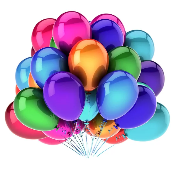 Ballon Carnaval Coloré Décoration Fête Anniversaire Multicolore Festive Bouquet Ballons — Photo