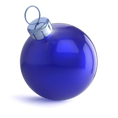 Noel Noel top parlak dekor güzel mavi, Happy New Year önemsiz şey pırıl pırıl, kış dekorasyon küre süsleme modern geleneksel sembolü asılı. 3D çizim