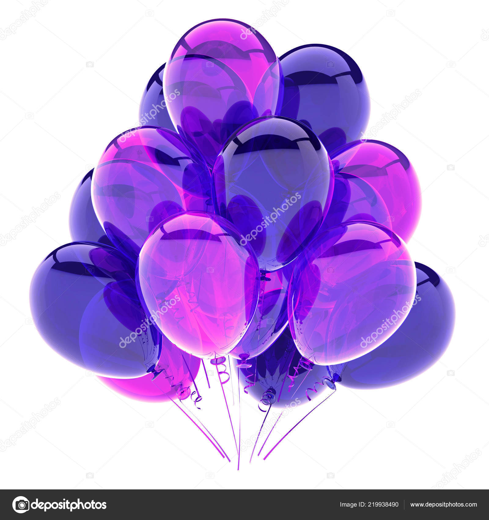 Bouquet Ballons Violets Décoration Fête D'anniversaire Violet