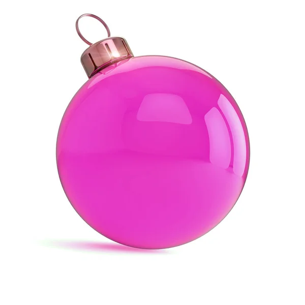 Natal Xmas Bola Brilhante Decoração Rosa Feliz Ano Novo Bauble — Fotografia de Stock