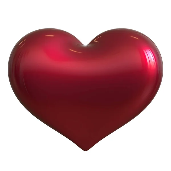 Red heart shape I Love you symbol classic sweetheart icon — Stock Photo, Image