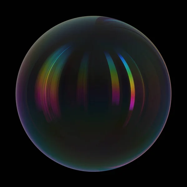 Сфера пузырь черного масла капли крупным планом круга мяч — стоковое фото