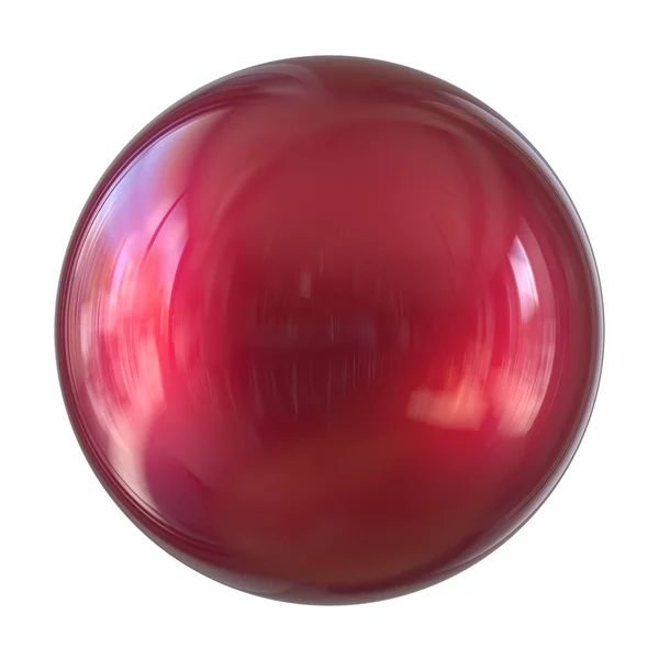 Red sphere round button basic ball circle geometric shape — Stock Photo, Image