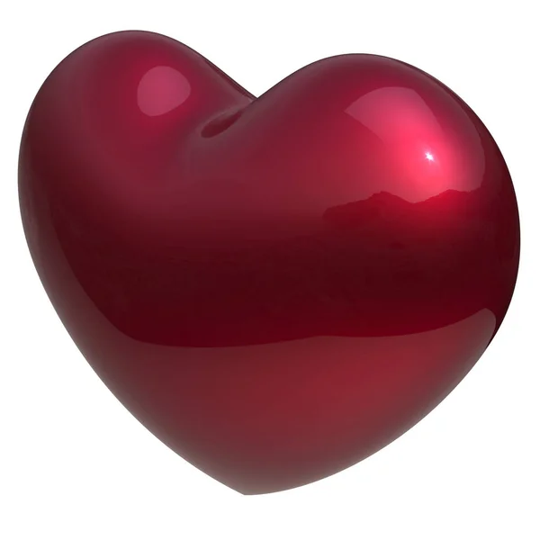 Hart vorm ik hou van je symbool Classic rood glanzend — Stockfoto