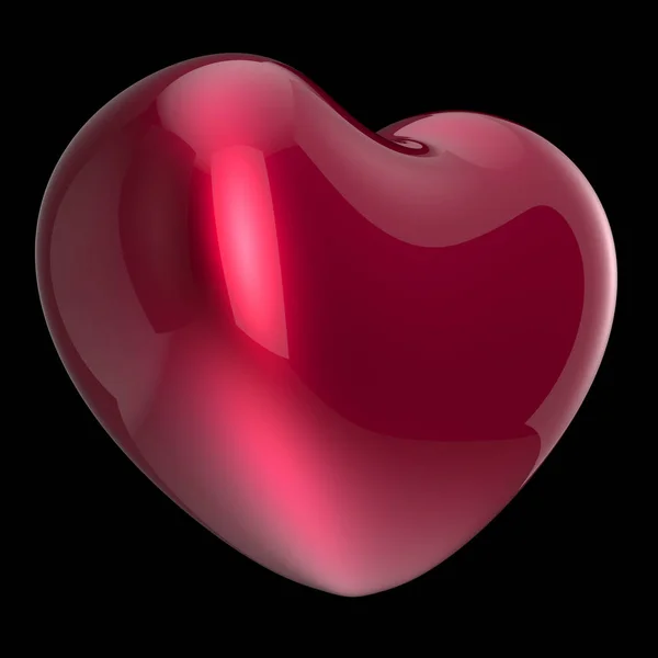 Rood hart vorm liefde symbool glanzend — Stockfoto