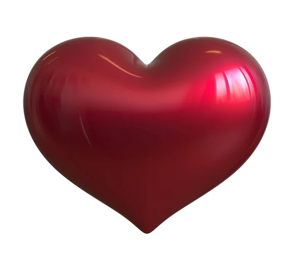 3D απεικόνιση του σχήματος της καρδιάς μου αρέσει το σύμβολο κλασικό κόκκινο κενό — Φωτογραφία Αρχείου