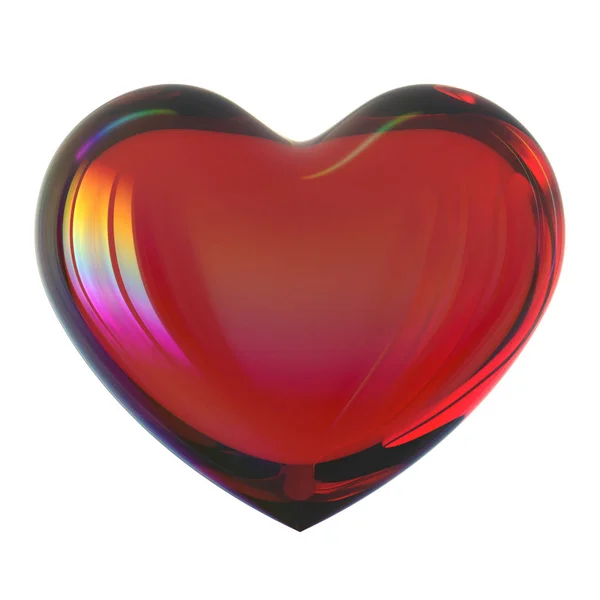 3D-Illustration der Herzform schmutzige Symbol dunkle Flüssigkeit schwarz transluzent — Stockfoto