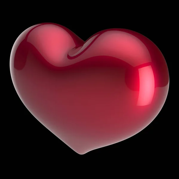 3D απεικόνιση της αγάπης καρδιά σχήμα σύμβολο κλασικό κόκκινο όμορφο — Φωτογραφία Αρχείου