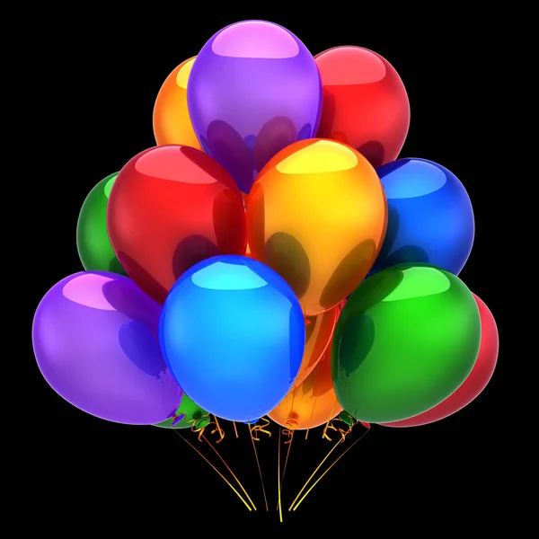 Bos ballonnen verjaardag carnaval Feestdecoratie kleurrijke — Stockfoto