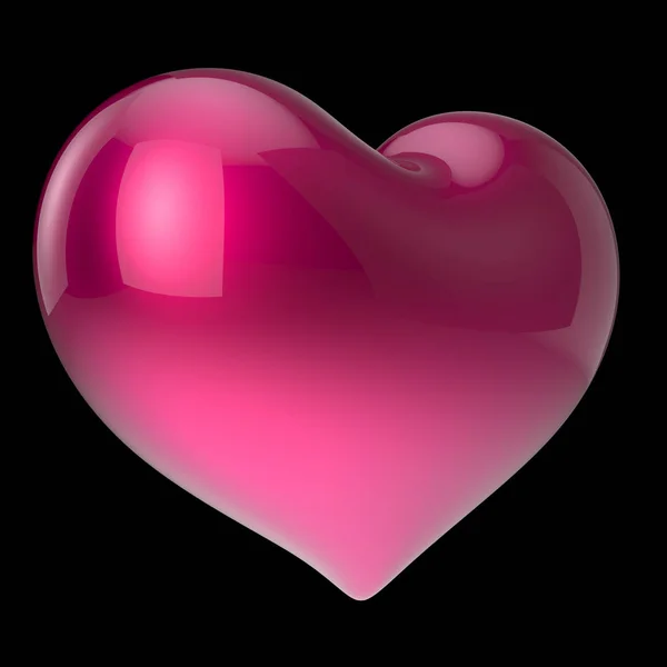 Pink heart shape I Love You symbol classic glossy Valentine symbol — Stock Photo, Image