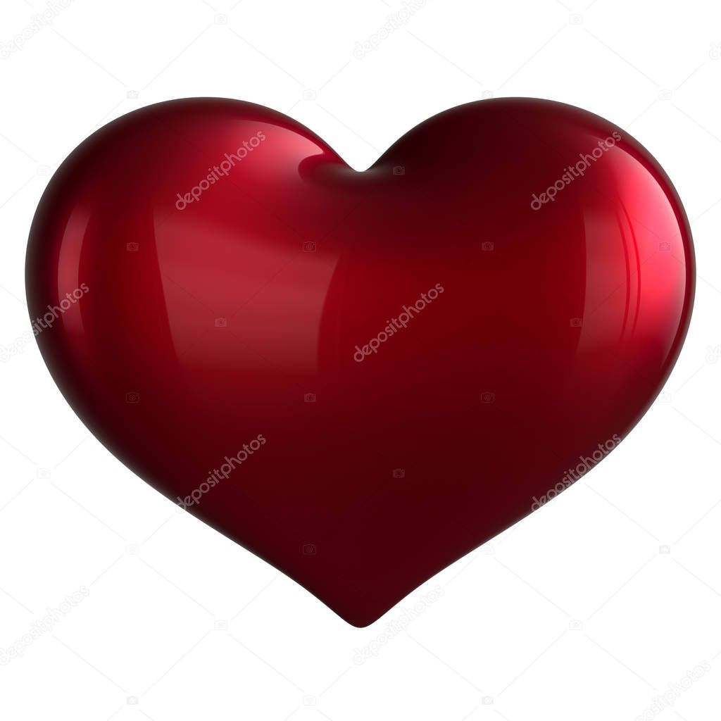 Love symbol heart shape classic red ideal blank Valentines Day