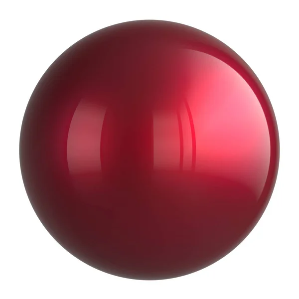 Red sphere round button basic ball circle geometric shape — Stock Photo, Image