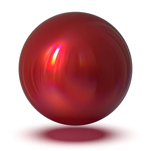 Röd sfär rund knapp grundläggande boll cirkel geometrisk form — Stockfoto