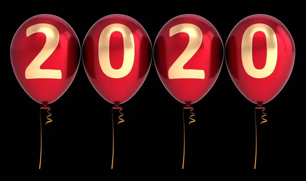 Background 2020 New Year party balloons twenty anniversary