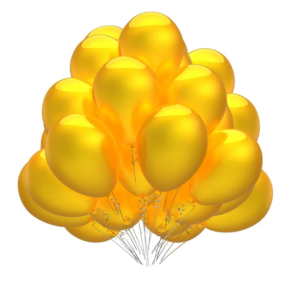 Μπαλόνια κόμμα δέσμη κίτρινο όμορφο — Φωτογραφία Αρχείου
