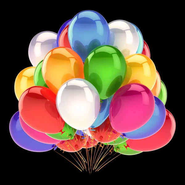 Ballon bouquet carnaval anniversaire fête décoration multicolore — Photo