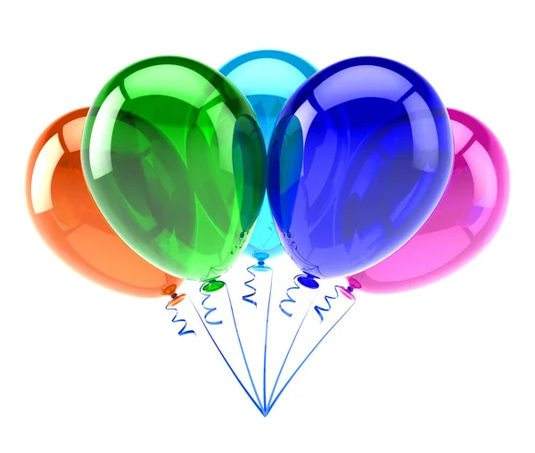 Celebrar la decoración fiesta globos manojo brillante colorido — Foto de Stock