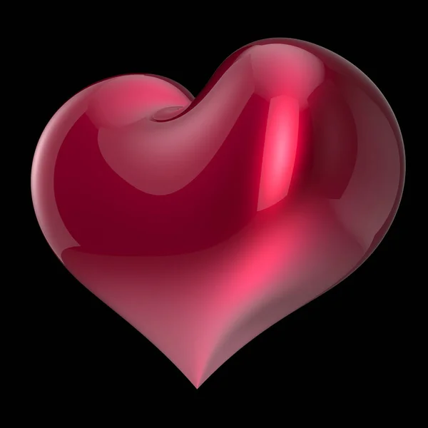 Heart shape love symbol red glossy — Stock Photo, Image