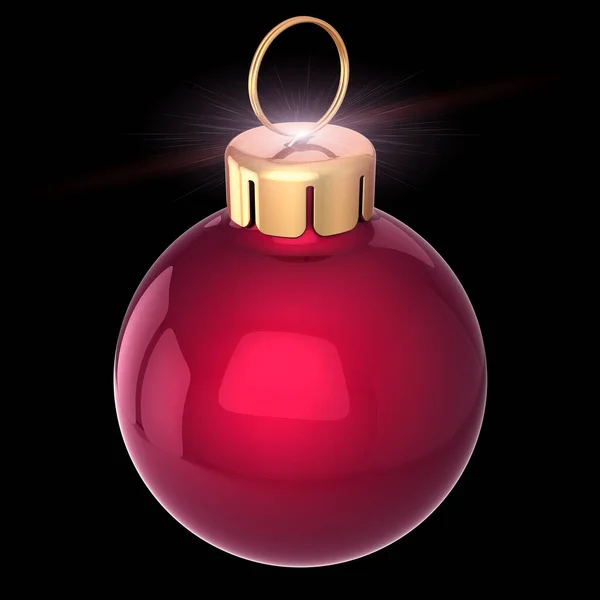 Xmas ball Christmas bauble New Years Eve fitting red — 스톡 사진