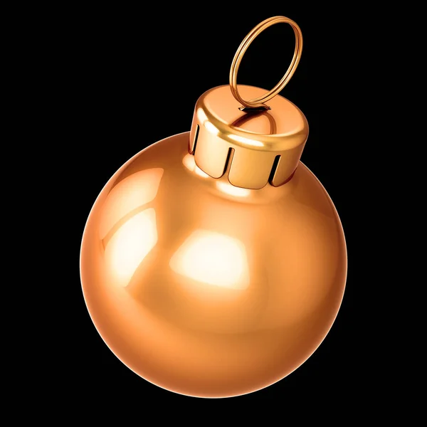 Golden bauble Christmas ball New Years Eve decoration — Stock Photo, Image