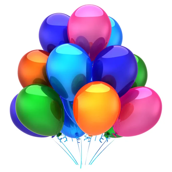 Ballonnen kleurrijke partij symbool Rechtenvrije Stockfoto's