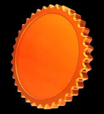 Pul boş ödül madalyası Rosette yan görünüş parlak