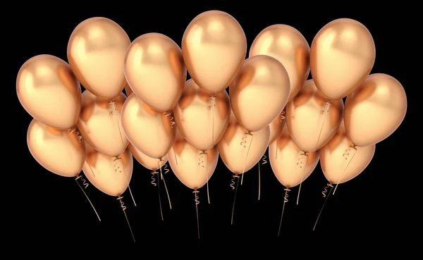 Baloons golden party balloon group banner luxury