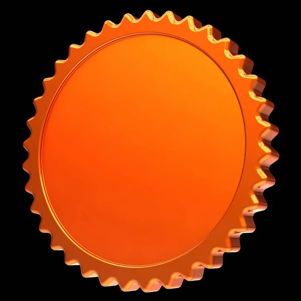Gold Blanko Award Belohnung Medaille Rosette Orange Stockbild