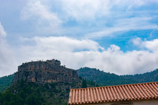Ciel Nuageux Dans Village Benizar Moratalla Murcie Espagne — Photo