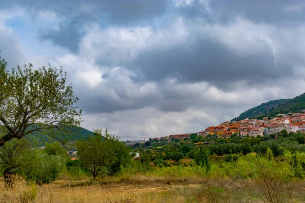 Céu Nublado Aldeia Benizar Moratalla Murcia Espanha — Fotografia de Stock