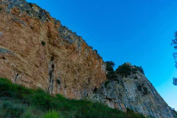 Calar Stone Wapienna Skalna Góra Miejscowości Benizar Moratalla Hiszpania — Zdjęcie stockowe