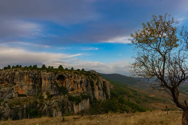 Calar Stone Este Munte Piatră Calcar Din Satul Benizar Moratalla Imagine de stoc