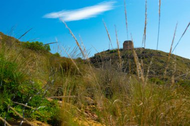 Benidorm 'daki uçurumlar (Alicante) İspanya