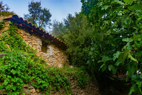 Rural houses in village of Benizar, Moratalla in Spain.