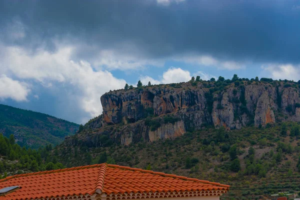 Góry Wapienne Benizar Village Moratalla Hiszpania — Zdjęcie stockowe