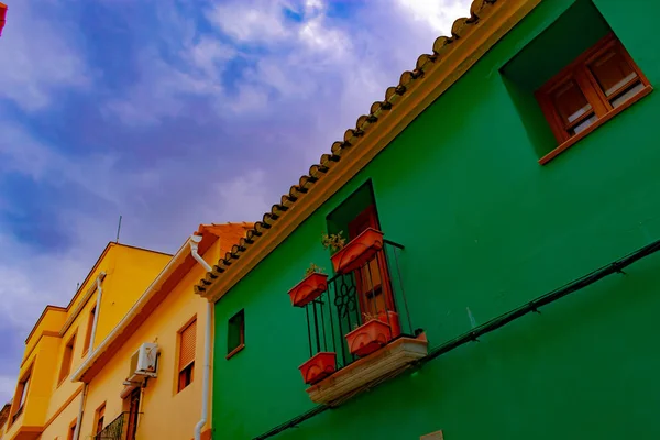 Staré Město Denia Město Alicante Pobřežní Kulturní Turistická Ikona Španělsku — Stock fotografie